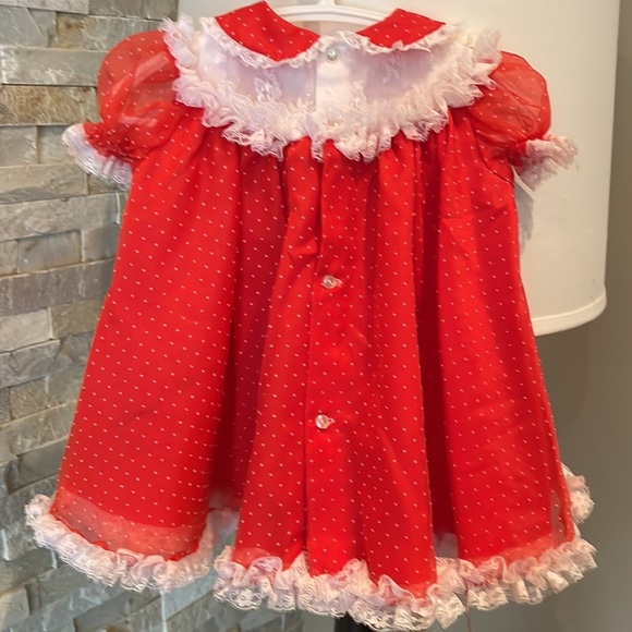 Vintage Red baby dress - Picture 5 of 12